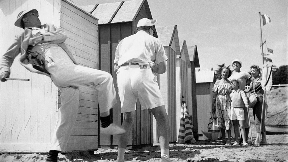 Scena tratta da 
        Le Vacanze di Monsieur Hulot        